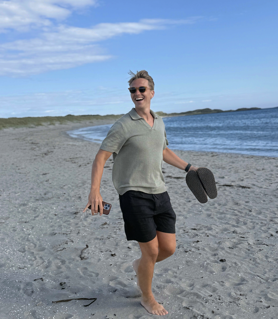Marius på stranden
